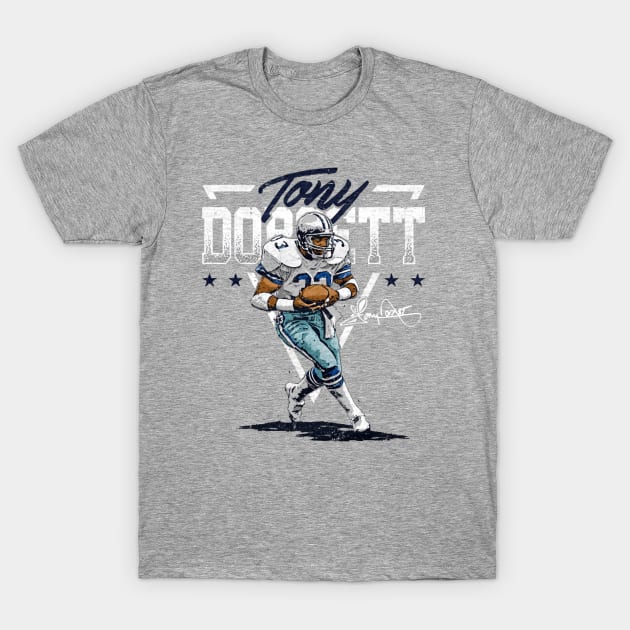 Tony Dorsett Dallas Triangle Name T-Shirt by MASTER_SHAOLIN